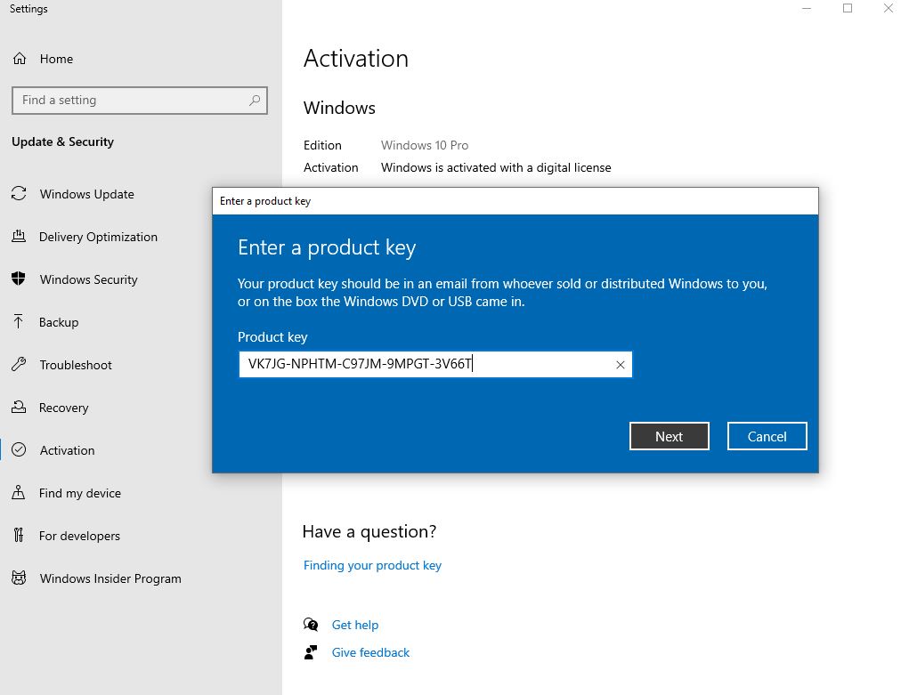 Win 10 Pro Key Bedava 2022