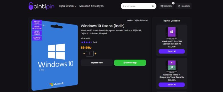 PintiPin Windows ve Office Key Alış Sitesi Nedir?